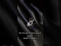 حلقات متألقة من الفضة عيار 925 تشيكوسلوفاكيا على شكل كمثرى مقطوعة بشكل مشع