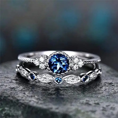3.0mm خاتم الماس للمرأة ، 925 خواتم الماس المشاركة الفضة الاسترليني