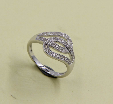 Radiant Cut Pear CZ الخواتم في الفضة النقية 925 الحجر الحجم 1.0-2.0mm حلقة فضية محفورة حلقات الأزياء الفضية