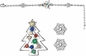 أساور شجرة الكريسماس للأطفال البنات ندفة الثلج ستار جلجل الجرس قابل للتعديل الكريسماس