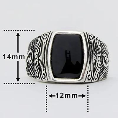 5.0g 925 Silver CZ Rings ، 6.0mm Sterling Silver Faith Ring للرجال