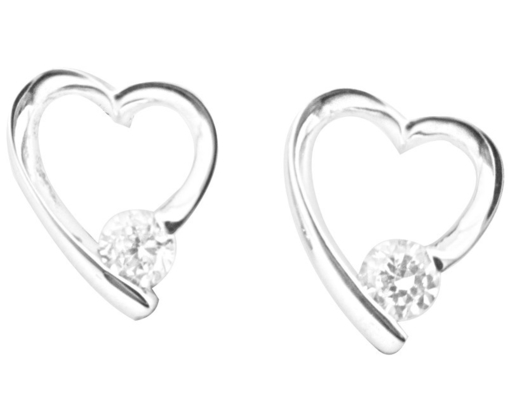 قرطاس القلب 925 الفضة قرطاسات CZ صغيرة Cz حجر 1.0-1.25mm مثالية لأي مناسبة قرطاس زيركونيا مكعب