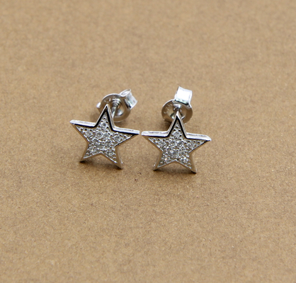 حلقات نجمة ستود Twinkling Star 925 Sterling Silver Stud حلقات للجميلات اليومية حلقات نقدية حقيقية