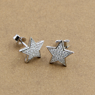حلقات نجمة ستود Twinkling Star 925 Sterling Silver Stud حلقات للجميلات اليومية حلقات نقدية حقيقية