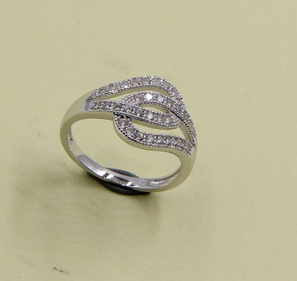 Radiant Cut Pear CZ الخواتم في الفضة النقية 925 الحجر الحجم 1.0-2.0mm حلقة فضية محفورة حلقات الأزياء الفضية