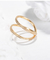 خاتم نسائي من الذهب عيار 18 قيراط مرصع بالألماس 0.39 قيراط على شكل حلقة متقاطعة مستديرة رائعة