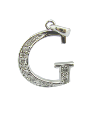 حرف G 1.25mm/1.5mm الحجارة 925 فضة CZ القلادة بأسعار معقولة وأنيقة القلادة الفضية الماس الأبجدية