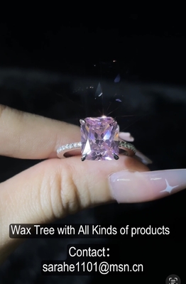 الزهري الوسادة الحجر الرئيسي Moissanite خاتم الزفاف الخطوبة يونيسيكس حلقة مجوهرات نفيسة أو الزخارف 925 الفضة حلقات زفاف CZ حلقات الزفاف للجنس اليونيسيكس زفاف الماس حلقات الماس الفضة 925 استرليني